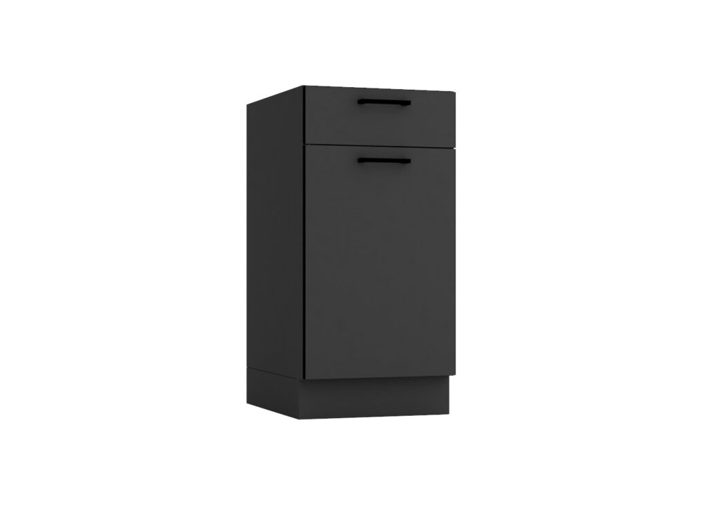 Kitchenette Kitchen Cabinets Graphite Dark Grey Cupboards 8 Unit Fully Fitted Kitchen Package 240cm - Anika