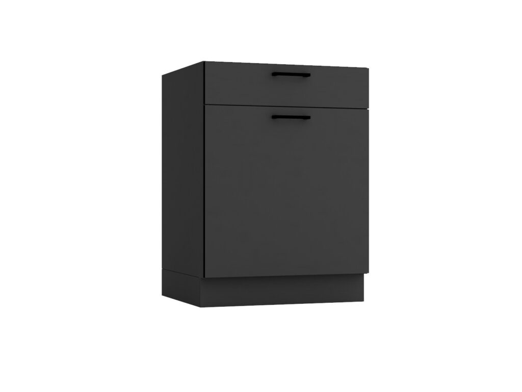 Kitchenette Kitchen Cabinets Graphite Dark Grey Cupboards 8 Unit Fully Fitted Kitchen Package 240cm - Anika