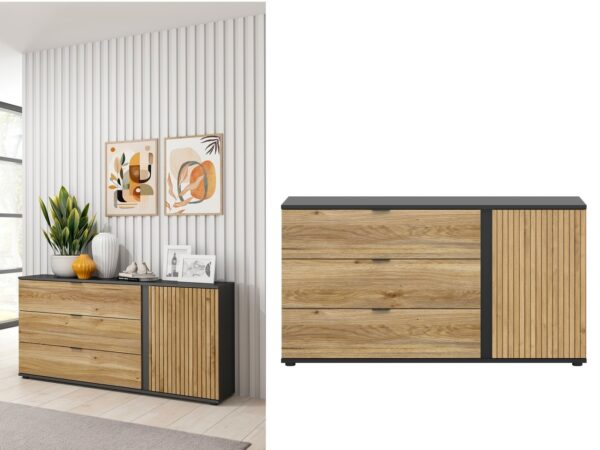 Luen sideboard collage black oak panelling
