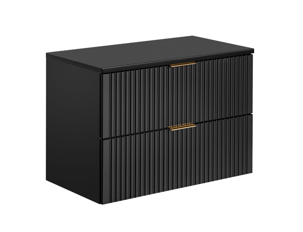 Bathroom Worktop 800mm Black Effect Countertop for 800mm Vanity Wall Hung Unit - Adel