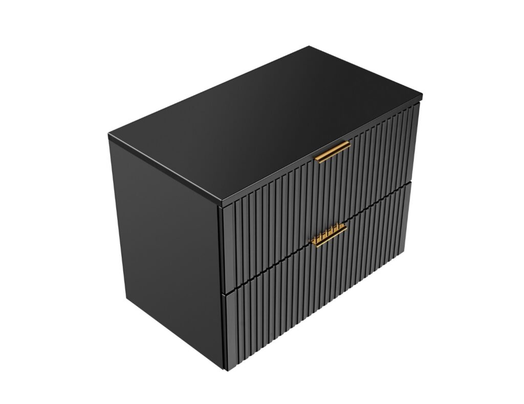 Bathroom Worktop 800mm Black Effect Countertop for 800mm Vanity Wall Hung Unit - Adel