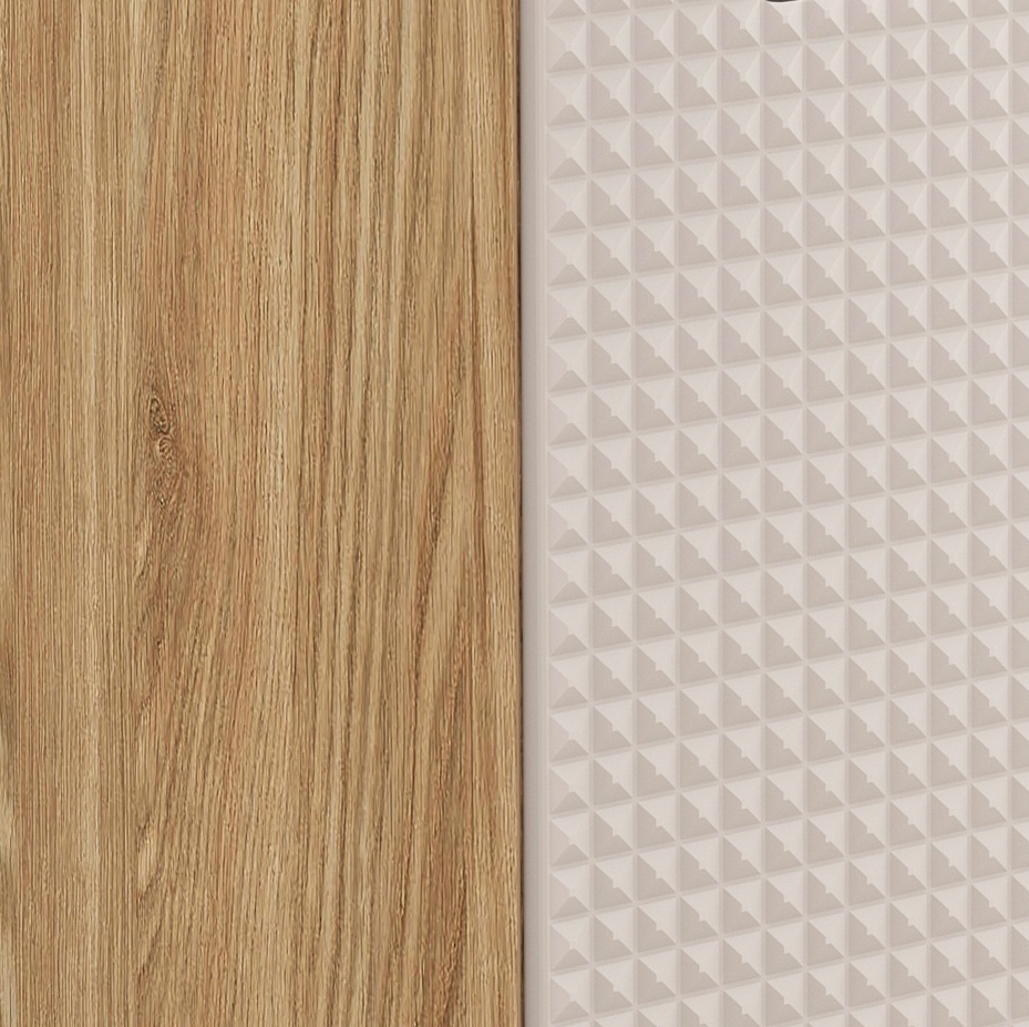 Textured Beige and Oiled Oak