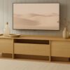 TV Unit Extra Large Stand 80 inch TV Cabinet Storage Light Oak Modern Japandi