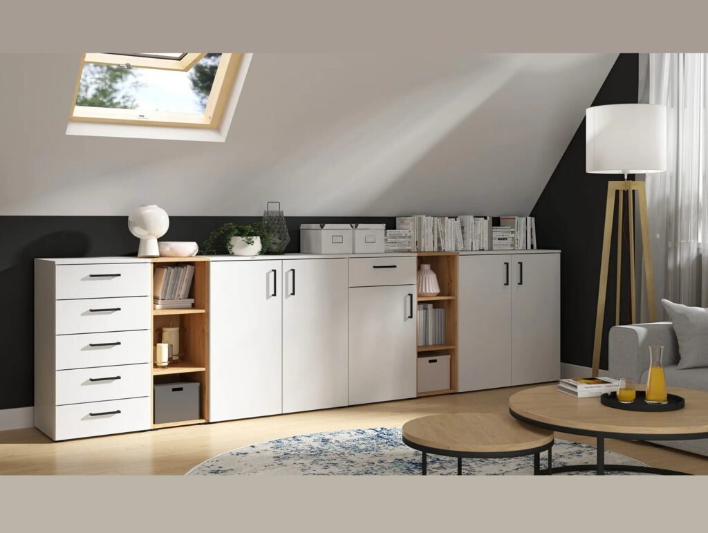 Narrow Storage Cabinet Small Drawer Slim Unit White Space Saving Lounge Living Room Furniture Multi