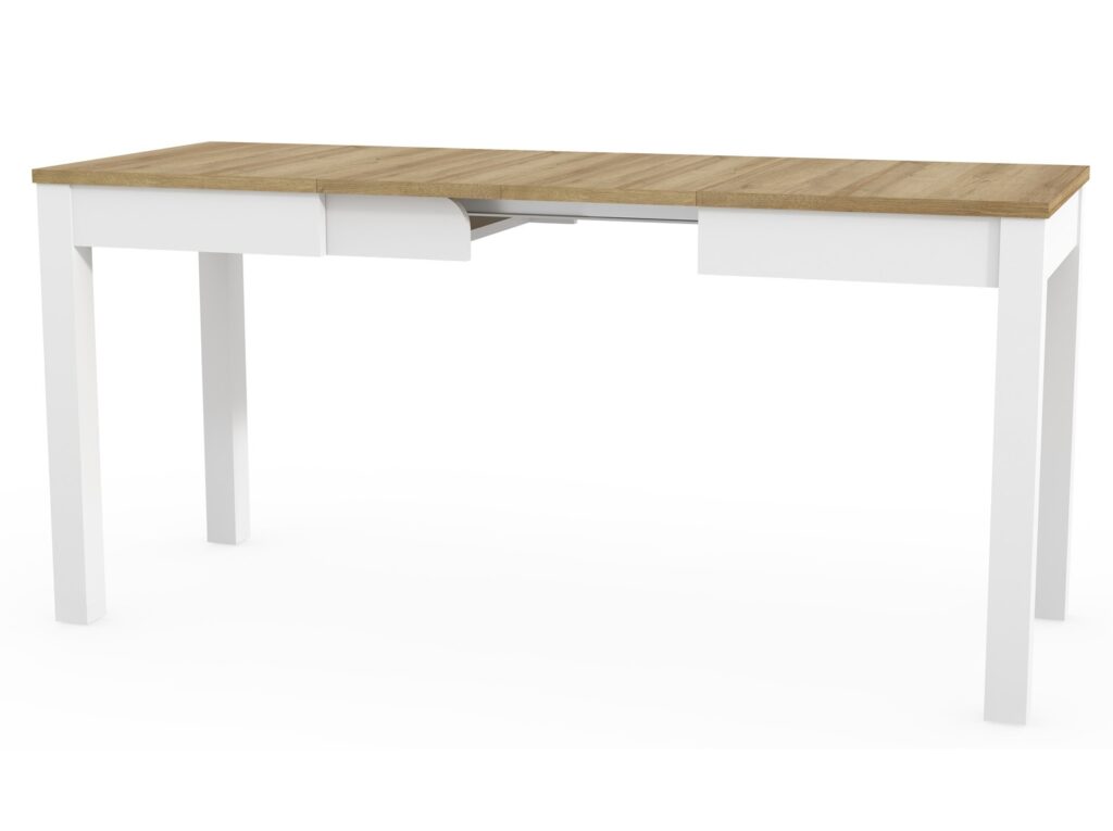 Slim Dining Table Narrow Extendable Oak and White Small Kitchen 2 4 6 8 Seater – Orion
