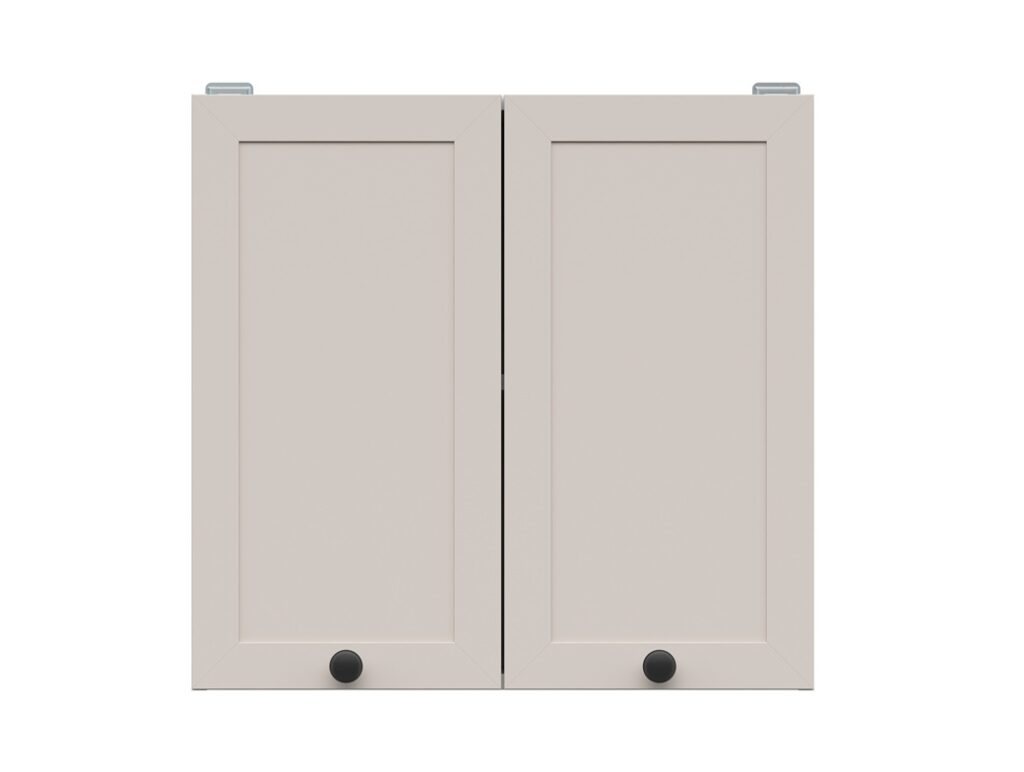 Kitchen Wall Cabinet 600mm Unit Beige Cashmere Modern 2 Door Shaker Cupboard - Junona