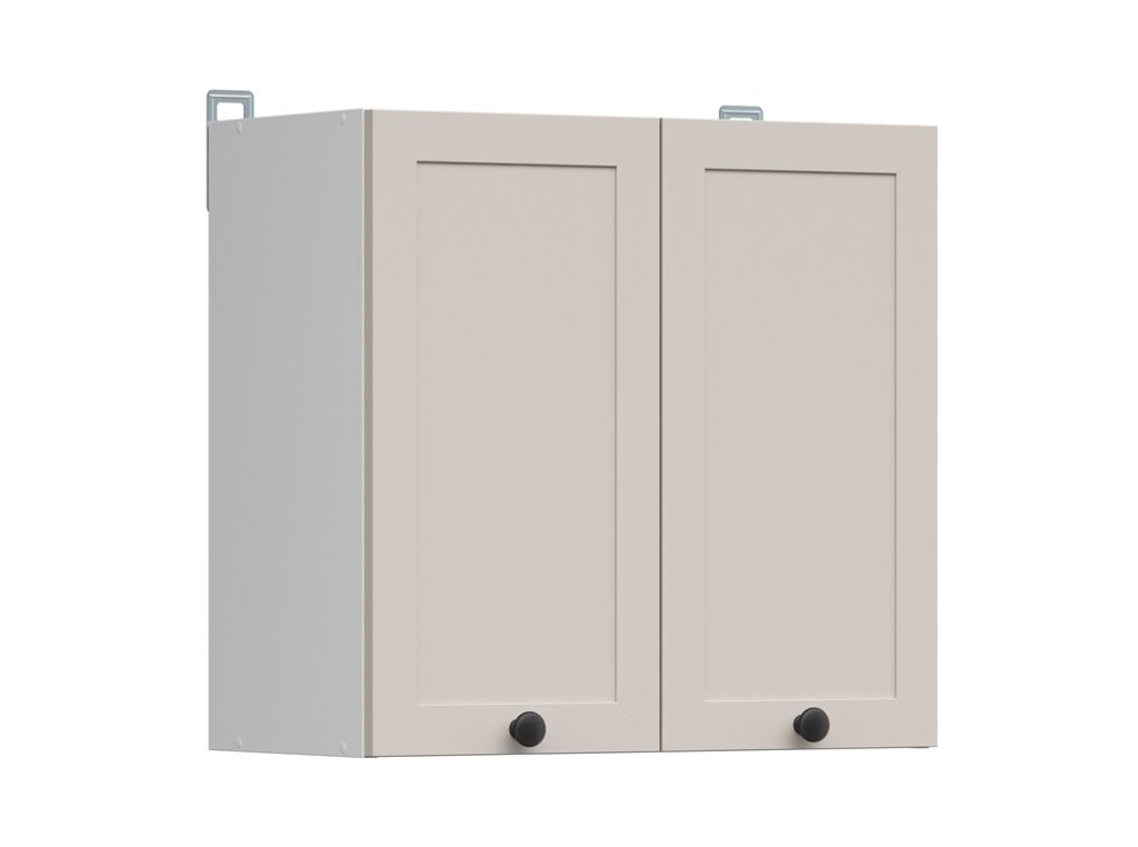 Kitchen Wall Cabinet 600mm Unit Beige Cashmere Modern 2 Door Shaker Cupboard - Junona