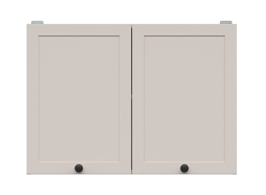 Kitchen Wall Cabinet 800mm Unit Beige Cashmere Modern 2 Door Shaker Cupboard - Junona