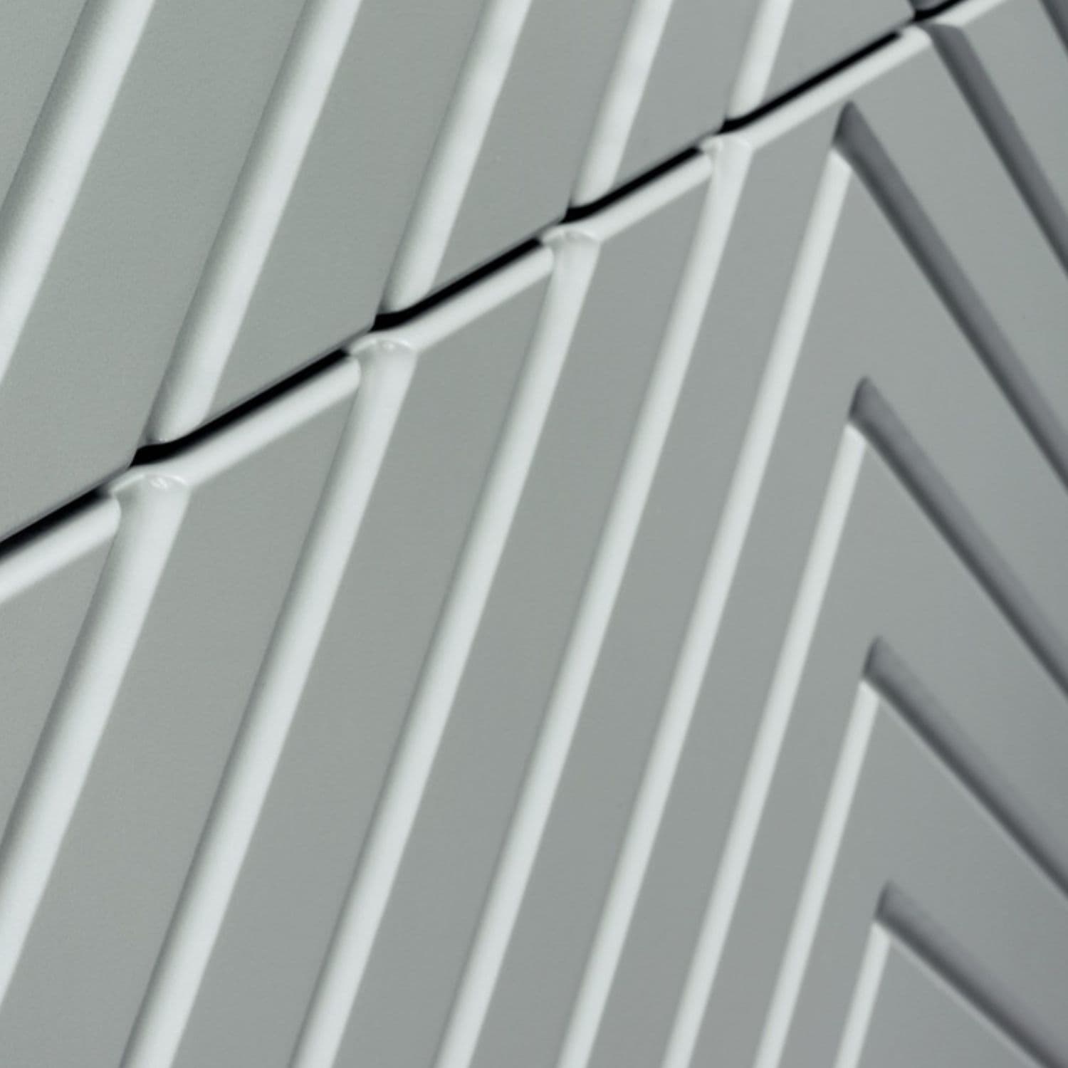 Soft Green Fluted Herringbone