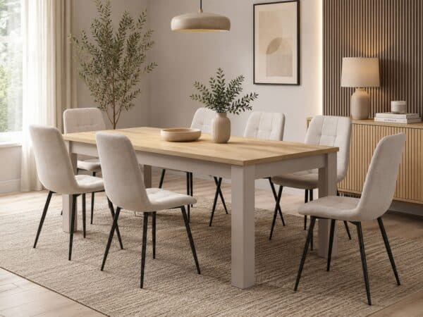 beige dining table extendible 4 6 8 10 12 seater with extending large light oak table top 160 to 240cm