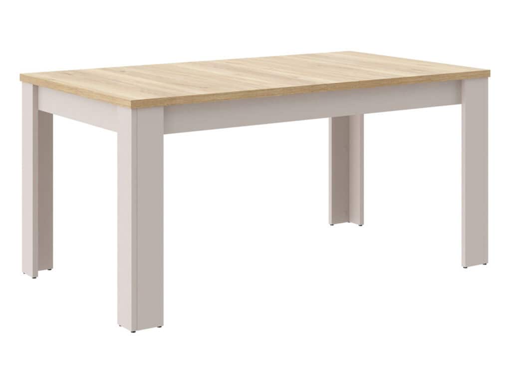 Extendable Dining Table Beige and Light Oak 4 6 8 10 Seater Extending 160cm to 240cm – Net