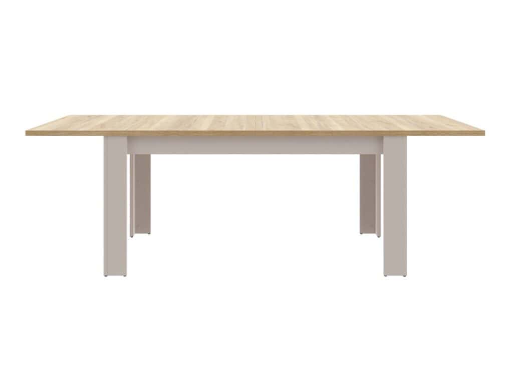 Extendable Dining Table Beige and Light Oak 4 6 8 10 Seater Extending 160cm to 240cm – Net