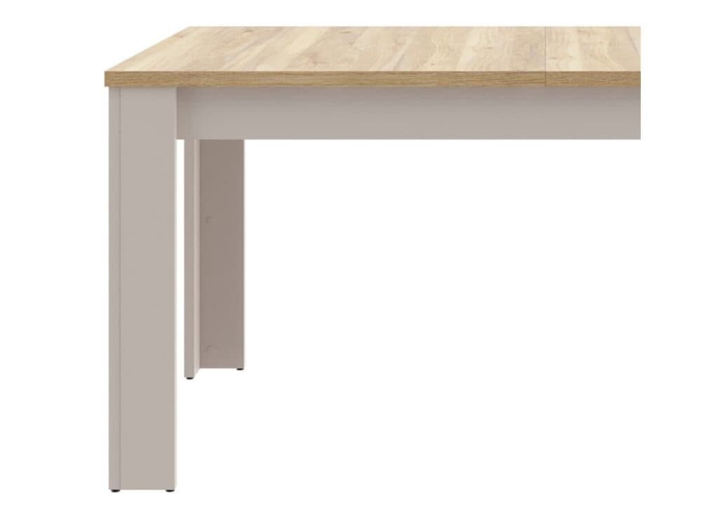 Extendable Dining Table Beige and Light Oak 4 6 8 10 Seater Extending 160cm to 240cm – Net