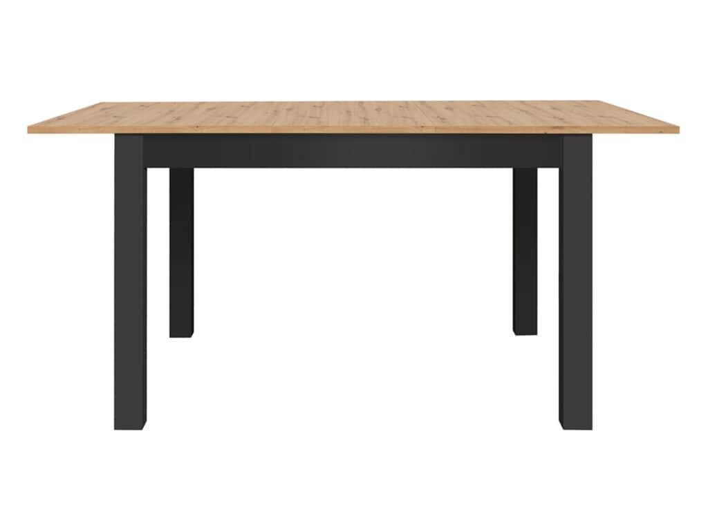Compact Dining Table Black and Oak 4 6 8 Seater Narrow Extending – Ramen Midi